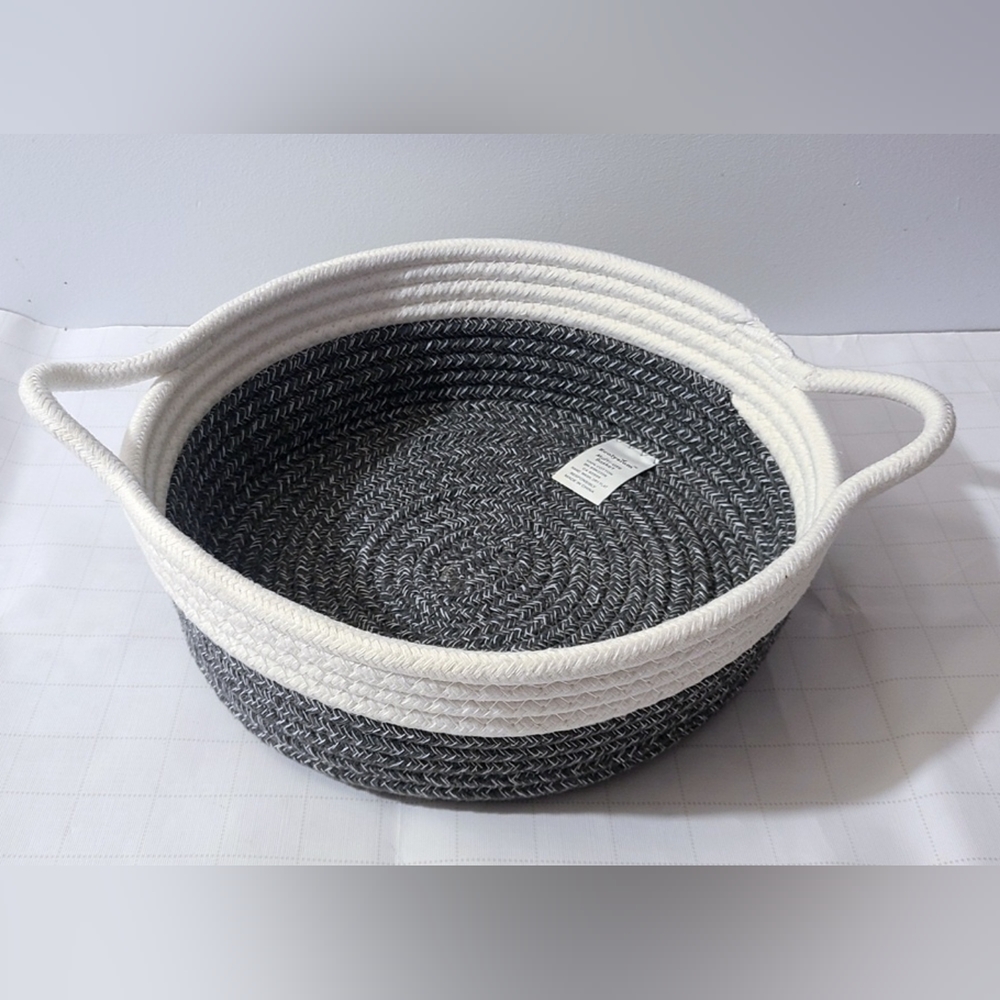 10" Multi-use Decorative Storage Woven Basket with Handles